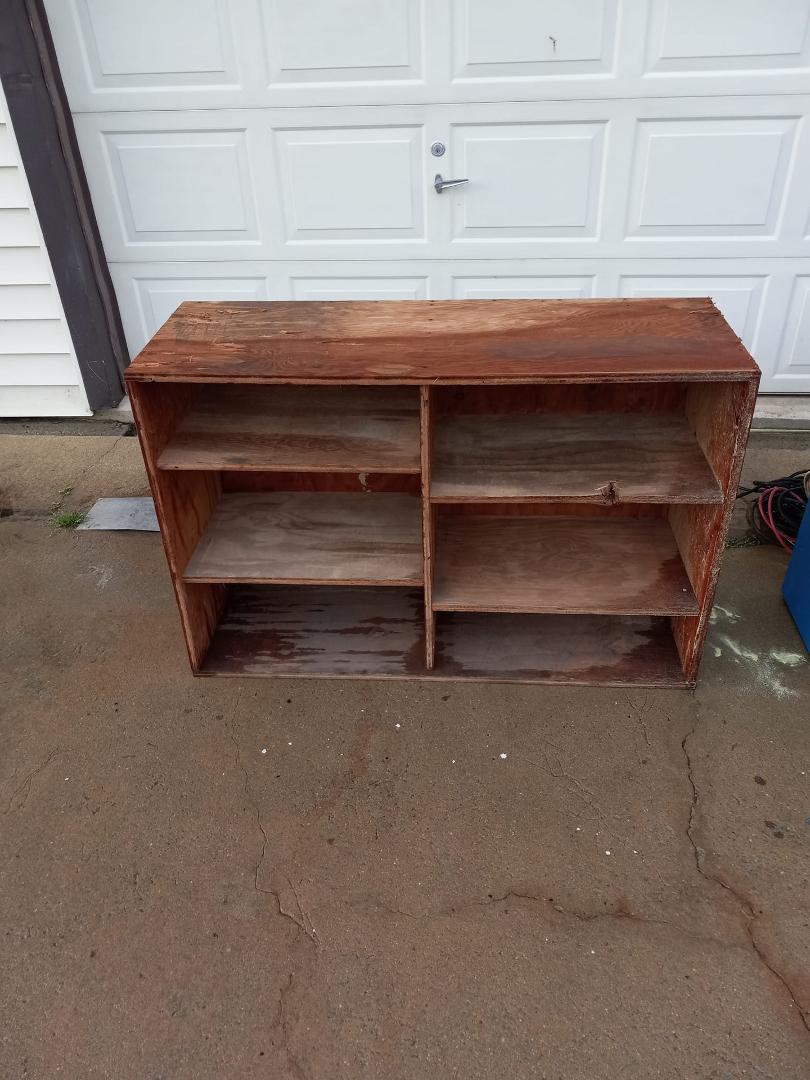 Free to anyone who wants it. Good shop shelves