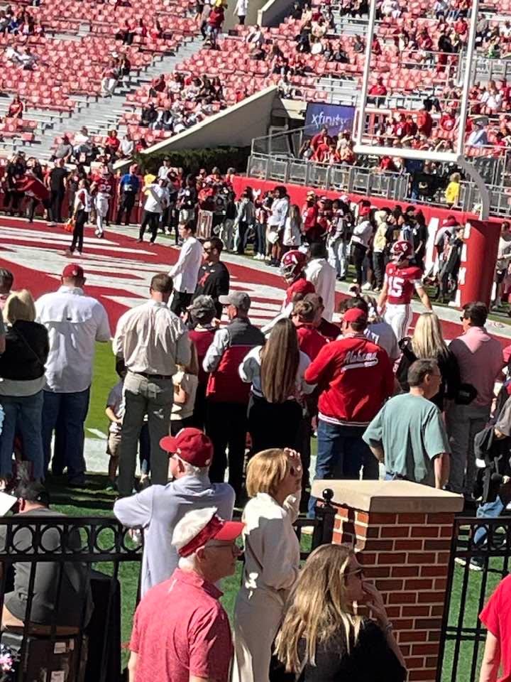 Jalen Milroe. We’re waiting for kickoff.