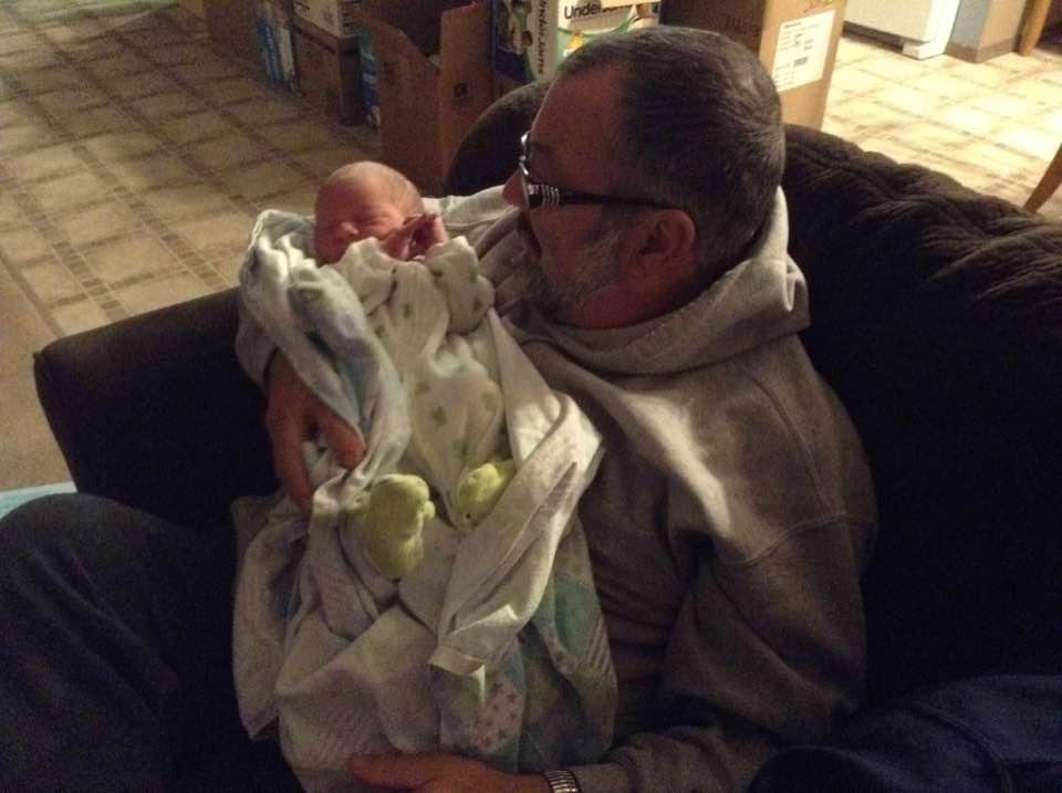 Grandpa and his new little man...