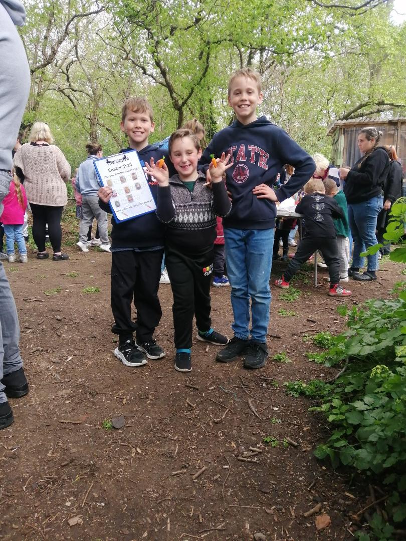 The boys had a lovely Easter Egg hunt at the Copse X