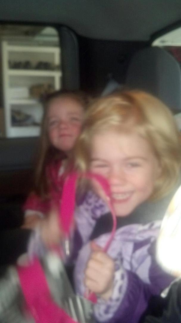 My daughters off to stock show.