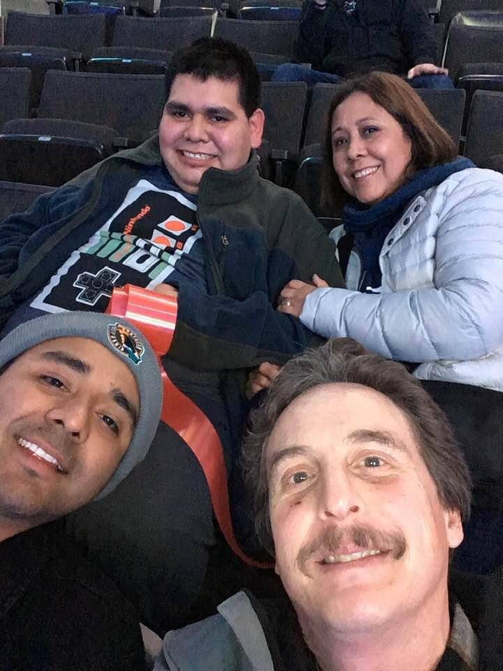 Family night at the Sharks game!!! Oh ya!