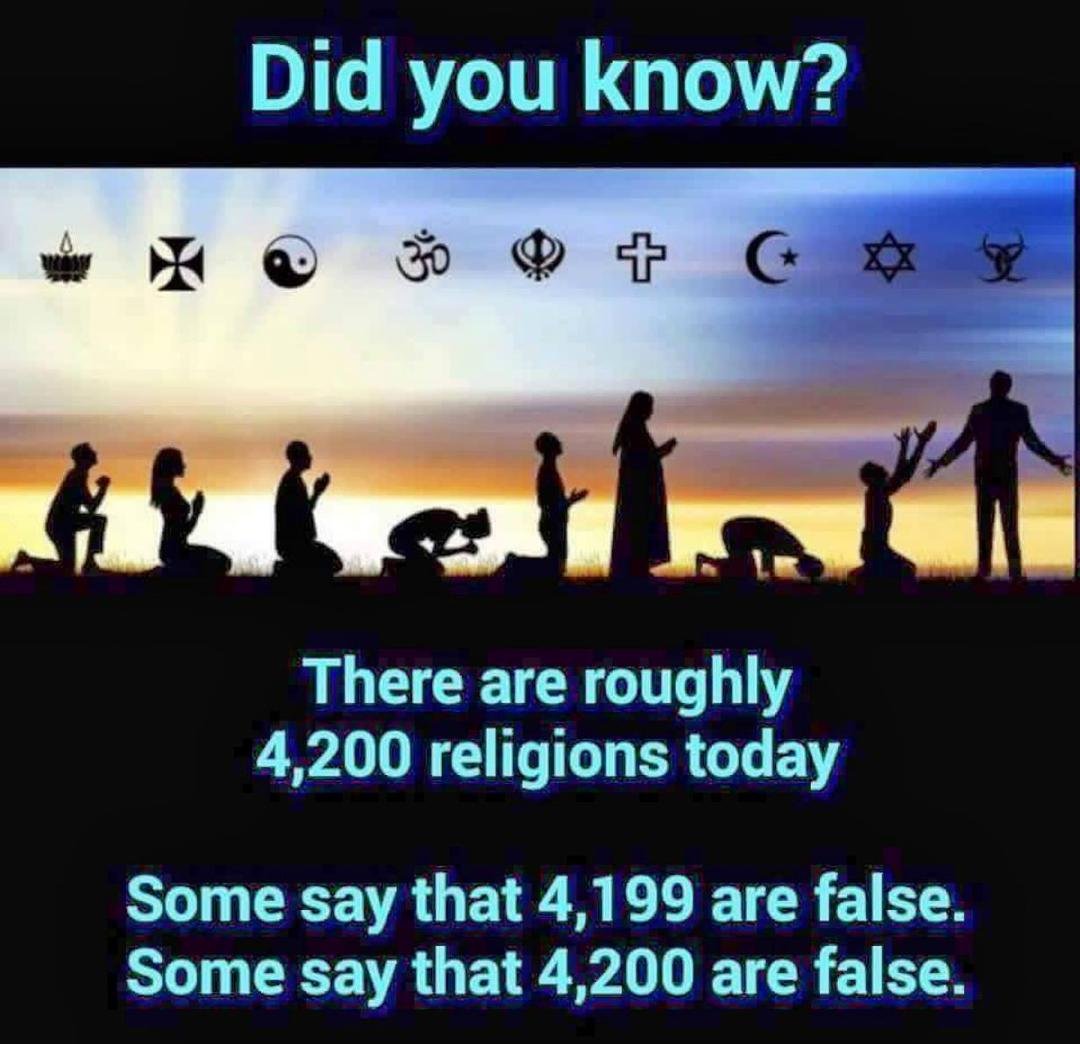 Moral ...let people believe in what they want. As long as there happy. ....o ya and not keep killing people in the name of there God. :)