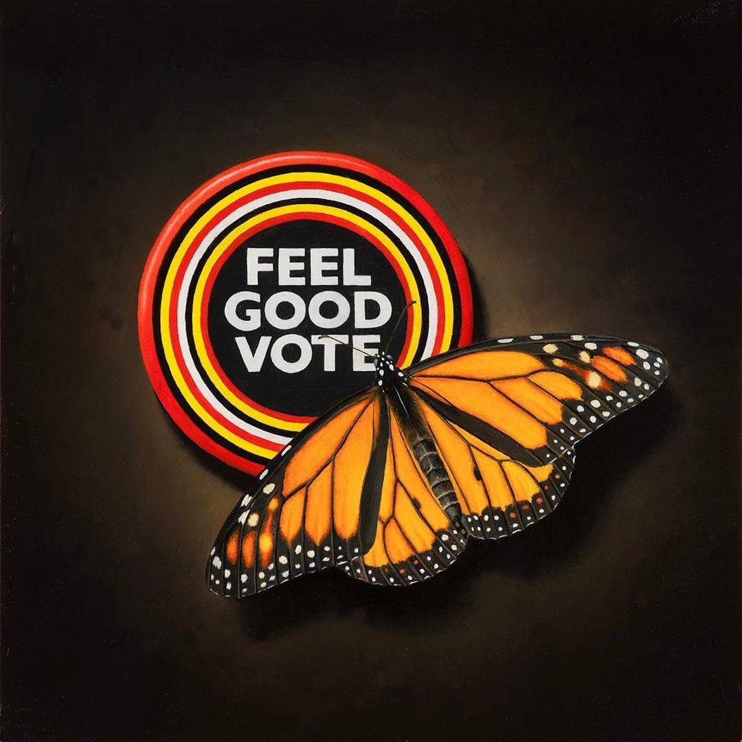 Feel Good...Vote
6" x 6"
Oil on Panel
©2021
This is a commission for a good friend....it was supposed to be done for the election. So it's a little late...I ran out of coffee!!