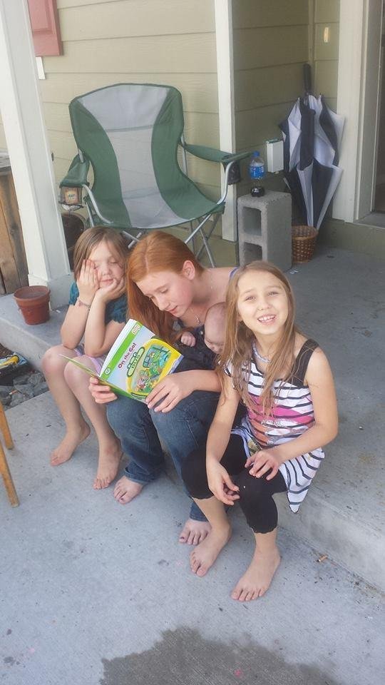 All 3 of my granddaughters in 1 spot.
