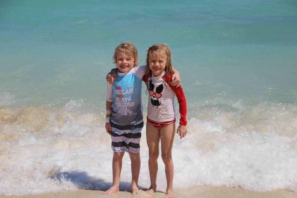 Our sun kissed twins. They are so cute.