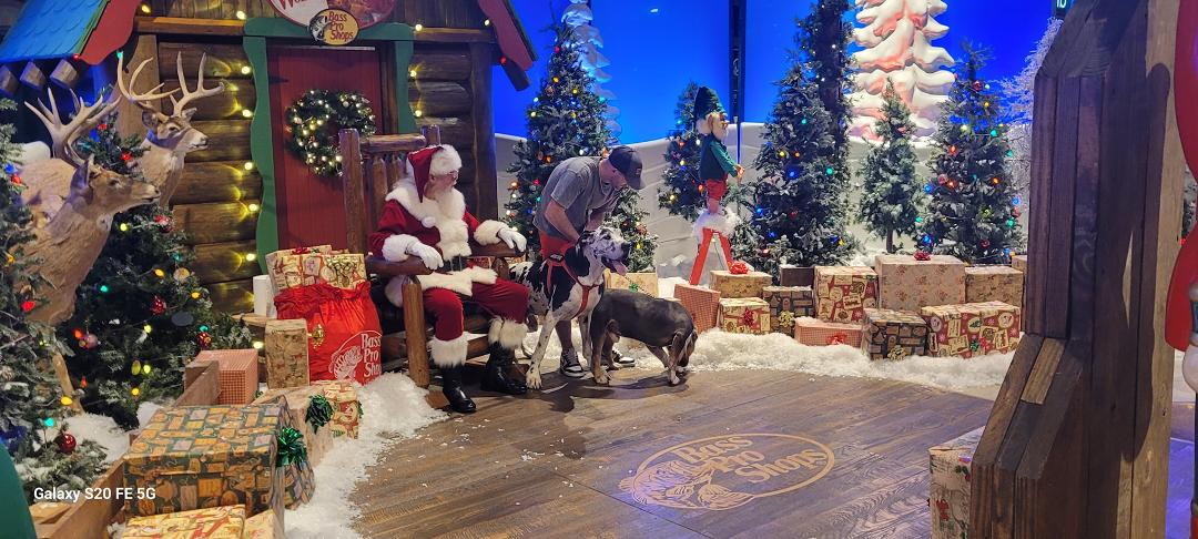 Our buddy Duck and his new friend visited today with Santa