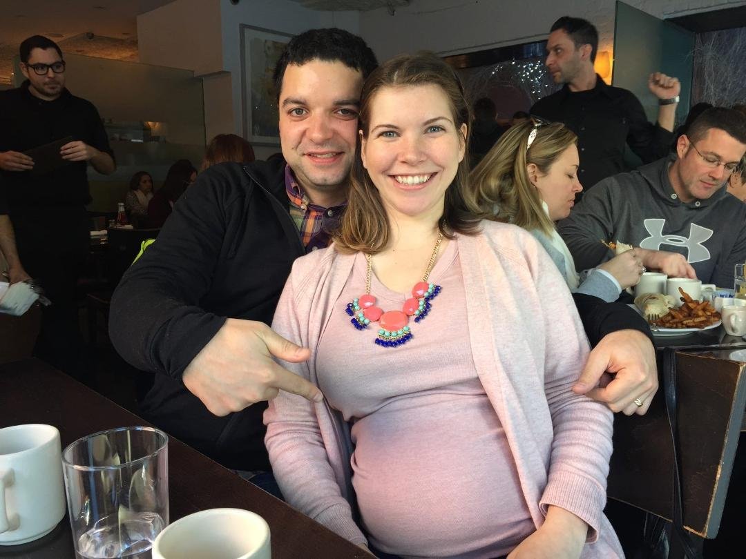 My beautiful daughter (pregnant with our 1st grandbaby) and our handsome son-in-law Charles. We're so excited!