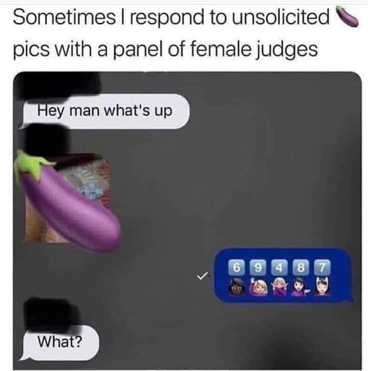 I think this is a wonderful response to unwanted dick pics