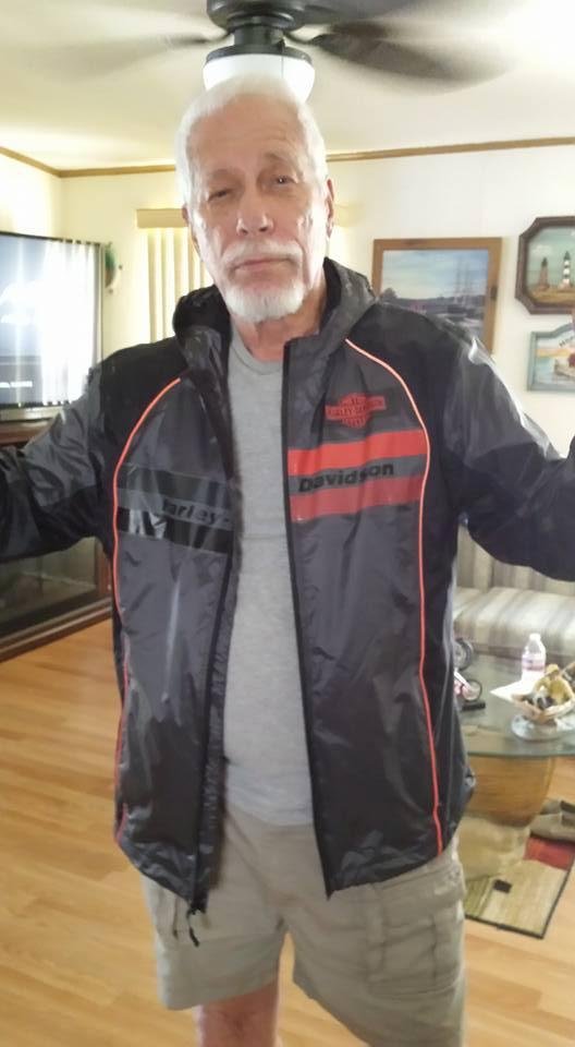 His new rain jacket very appreciated