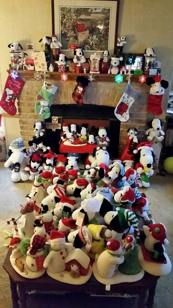 Got most of our Christmas Snoopys displayed
