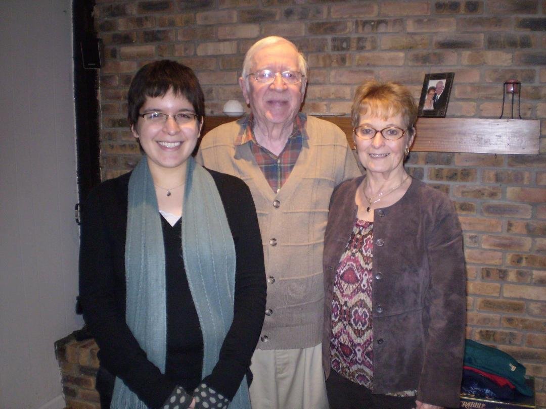 Jess with Grandpa Ted & Grandma