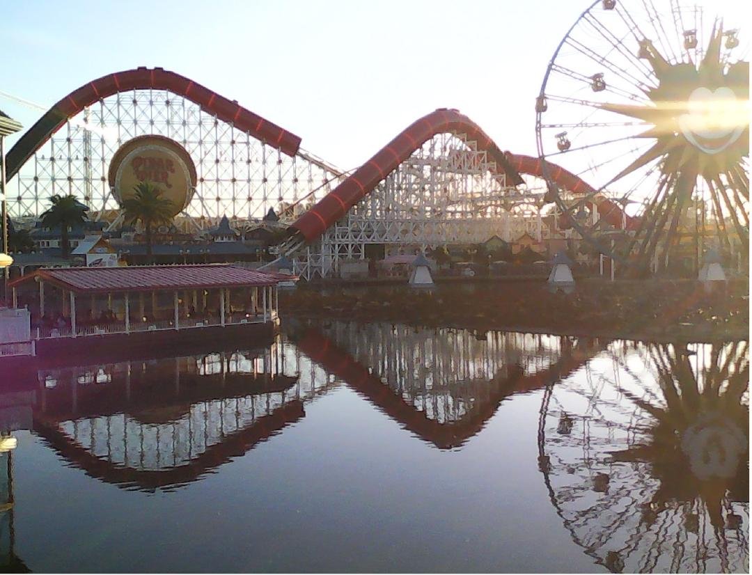 Sometimes I can take a nice photo. I took this shot of sunset over Paradise Pier at California Adventure yesterday afternoon.