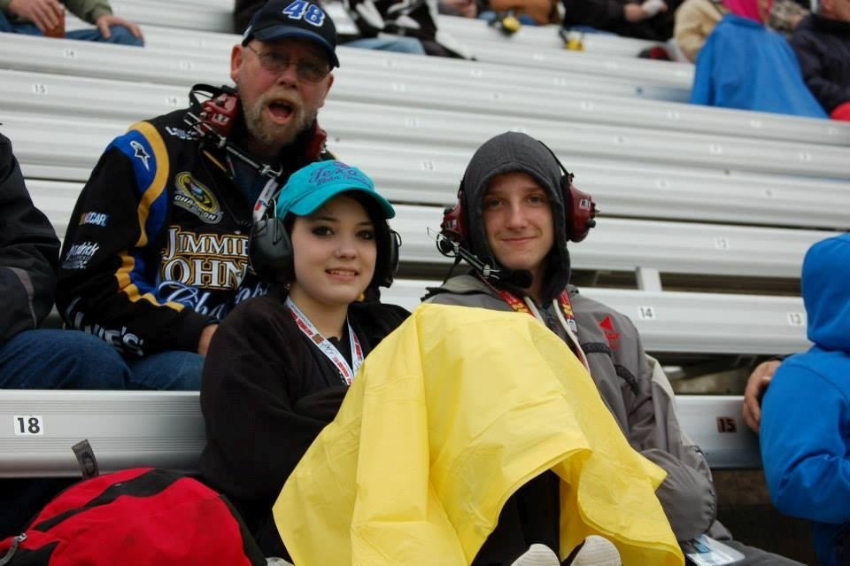 Justice, Rachel and Me at Texas Motor Speedway in April.
We were living Life and having fun !!!!!!