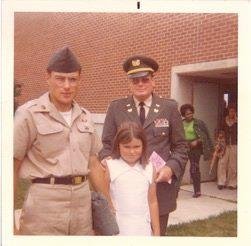 My Dad, Jennifer and I at Fort Dix 1973.