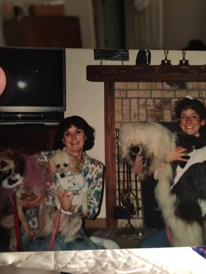 Happy Birthday, Michelle!! 1992 - Did we really take our doggies out for Halloween?