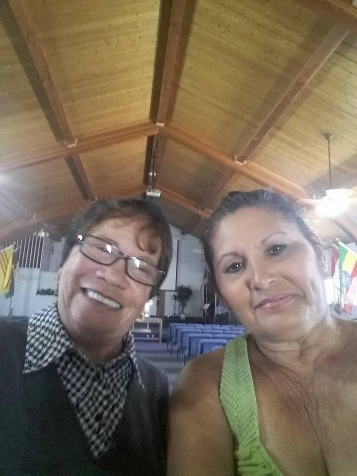 Me and Carolyn at choir practice today