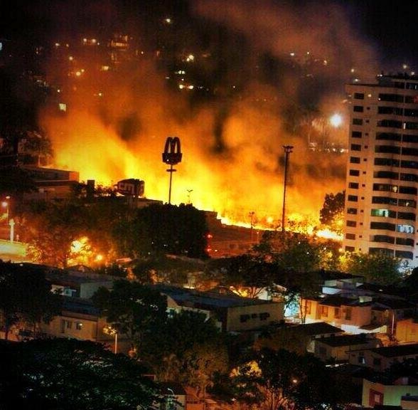 Somewhere in Venezuela - note what's sticking up in the middle.