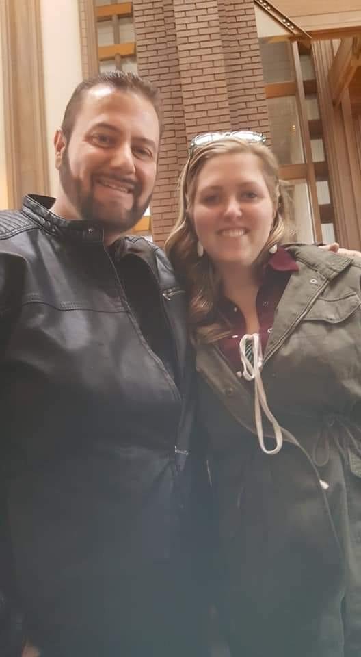 My handsome son and my beautiful Granddaughter Stephanie, at her Rehearsal for her wedding.