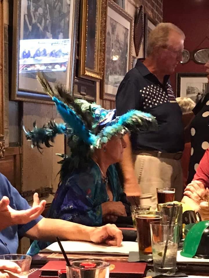 Kentucky Derby party with the neighborhood group.