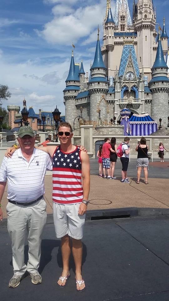 Disney with son Eddie