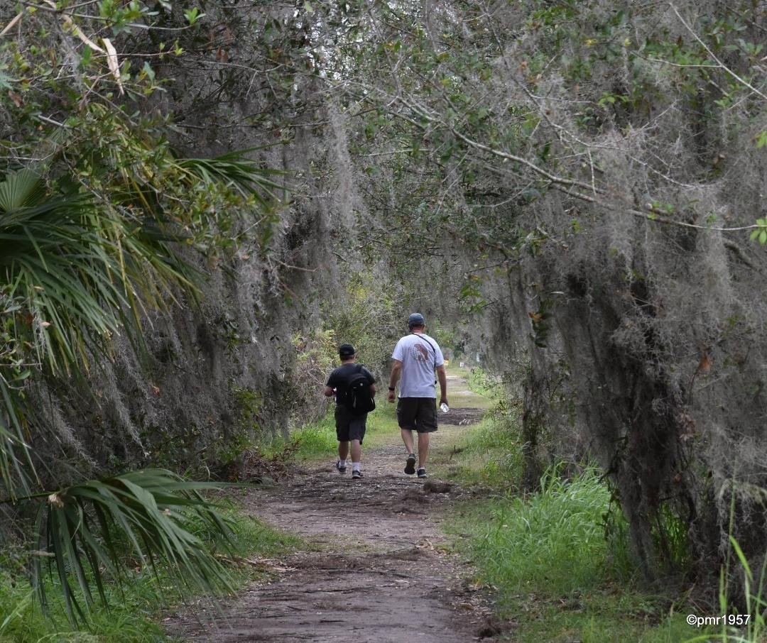 Throw Back Thursday: Two buddies just casually walking through Circle B Bar Reserve? Nope. Kevin looked to his left at alligators and then looked to his right at more gators. Then I heard him say: You don't have t