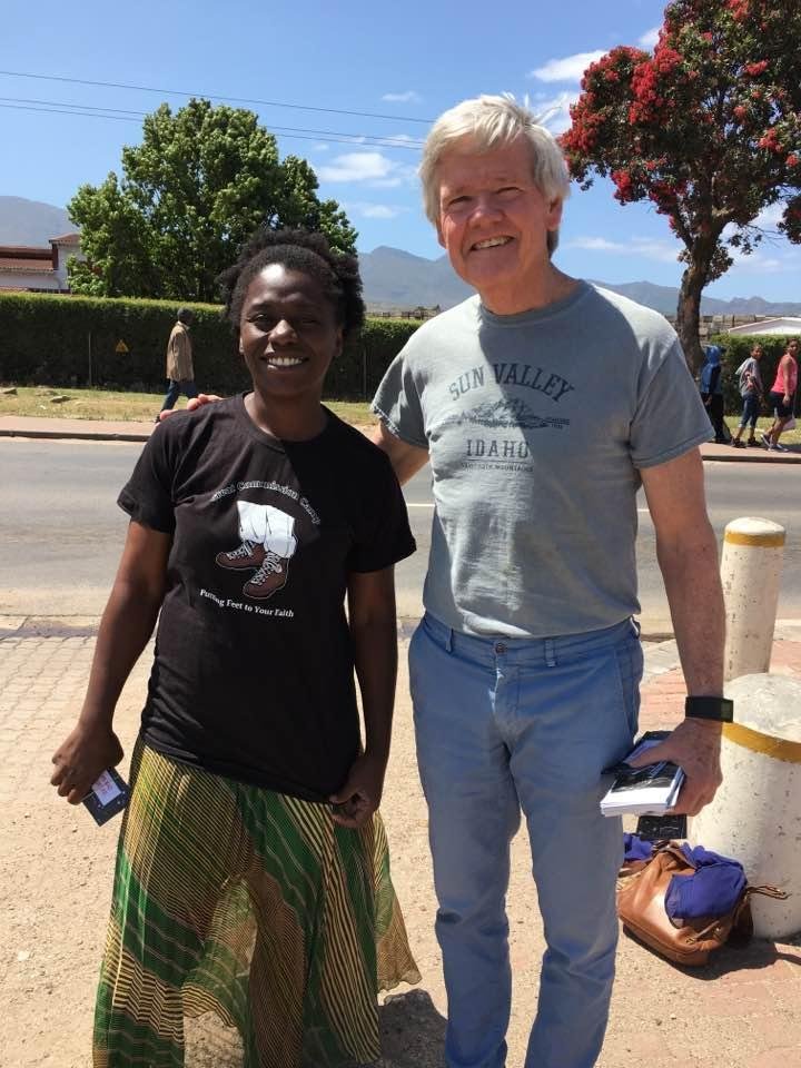 Anita Princia, originally from Ivory Coast but now living in London, is part of the Great Commission Camp in Cape Town. Here we are evangelizing in Grabouw.