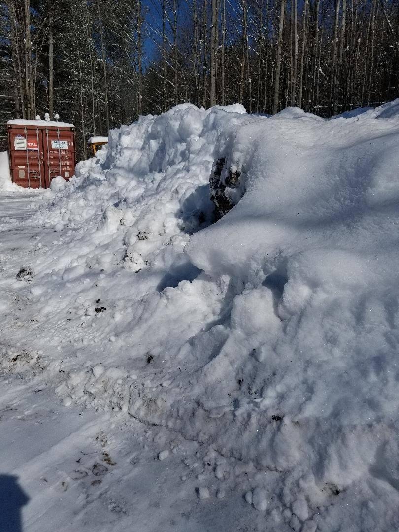 This years snow from part of are driveway 2019.