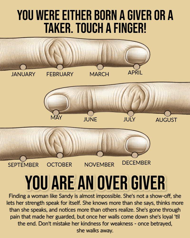 You Were Either Born A GIVER Or A TAKER. Touch A Finger!
