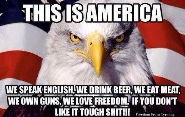 AMERICA LOVE IT OR GET THE HELL OUT BITCHES