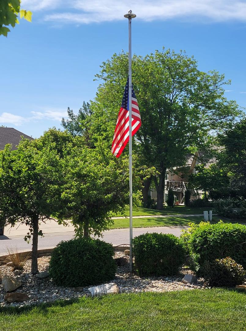 As directed by Kansas Governor Laura Kelly in honor of those officers who gave the ultimate sacrifice, our American flag is at half mast this Law Enforcement Officer Memorial day.