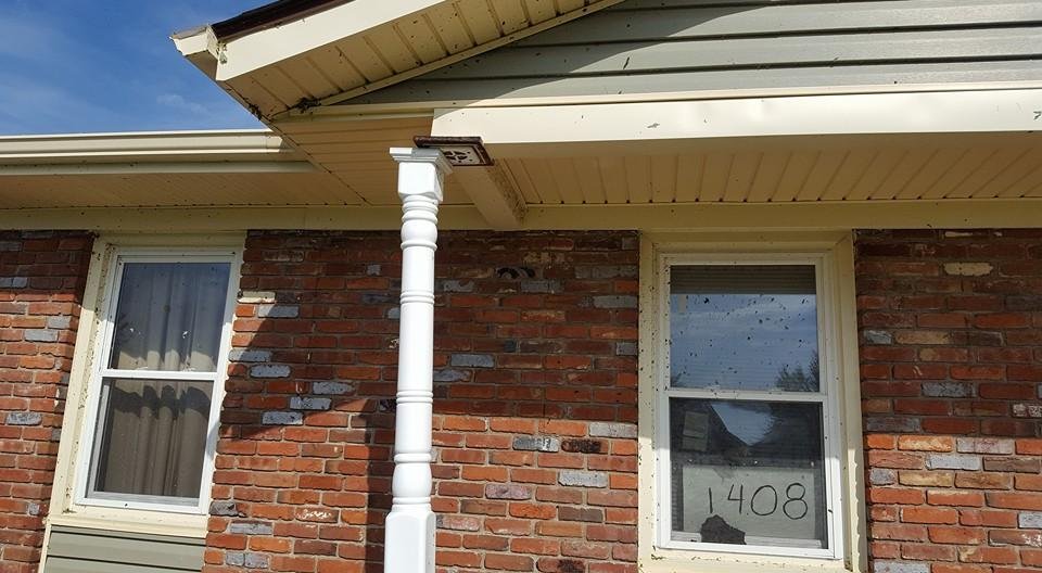 The post on our front porch is moved over. The fireman that came by said it was probably load baring so that may be a job to fix.