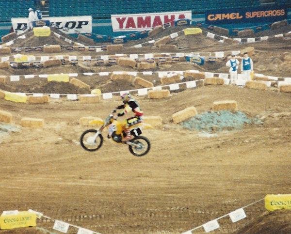 Supercross racing in the Pontiac Silverdome