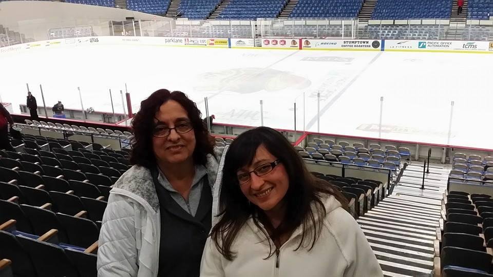 Great game but the Winterhawks lost. I did spend it with my wife and daughter Terra from Calif.