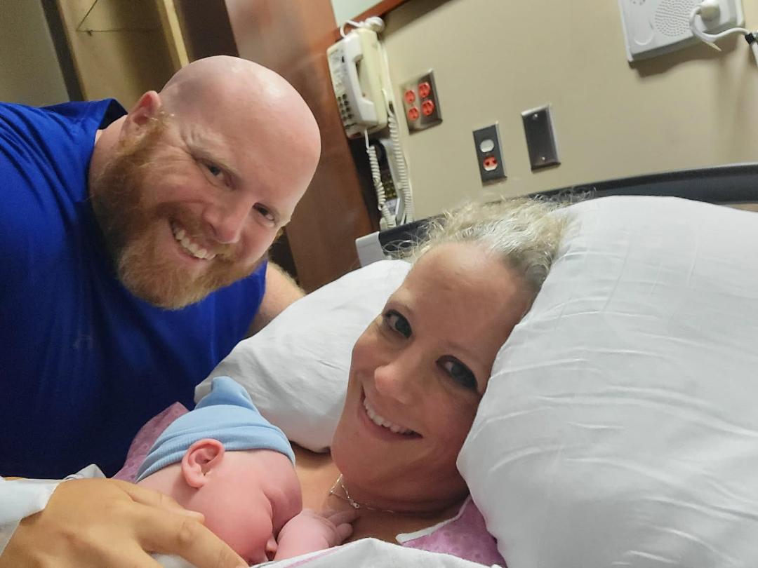 My new grandson John came into the world today.