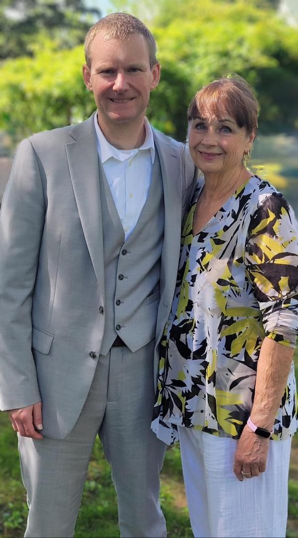 Just me and mom hangin' out.