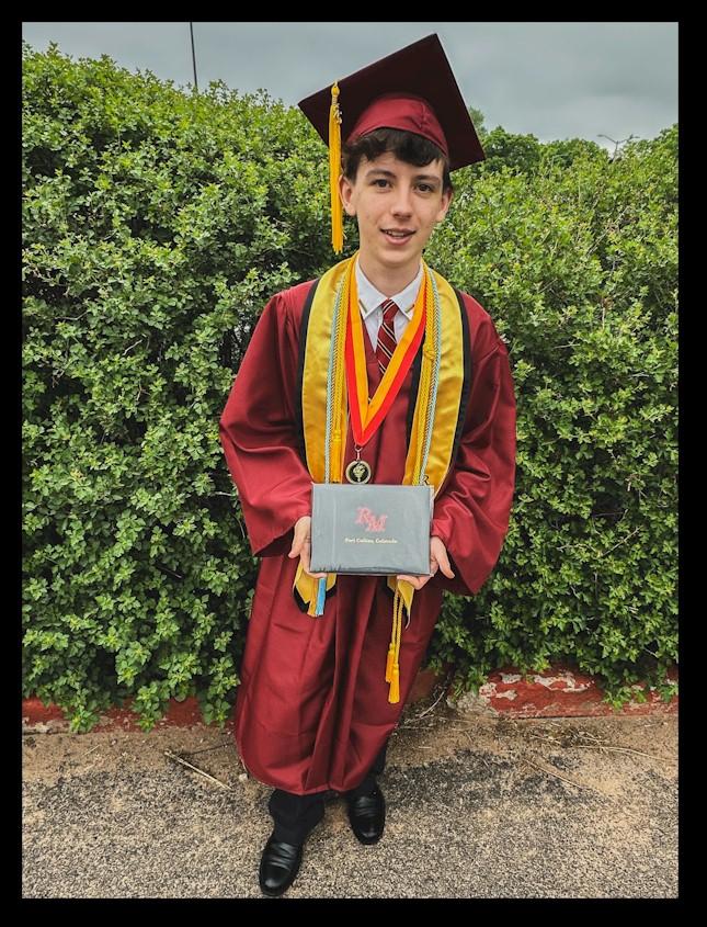 We are so very proud of our grandson (Curtis Andrew Anderson) graduating from Rocky Mountain High School Saturday. Did I mention we are PROUD of him!!!