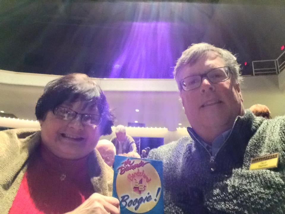 Cheryl and I are having fun with dinner and a show with "The Diamonds" for Valentine's Day.