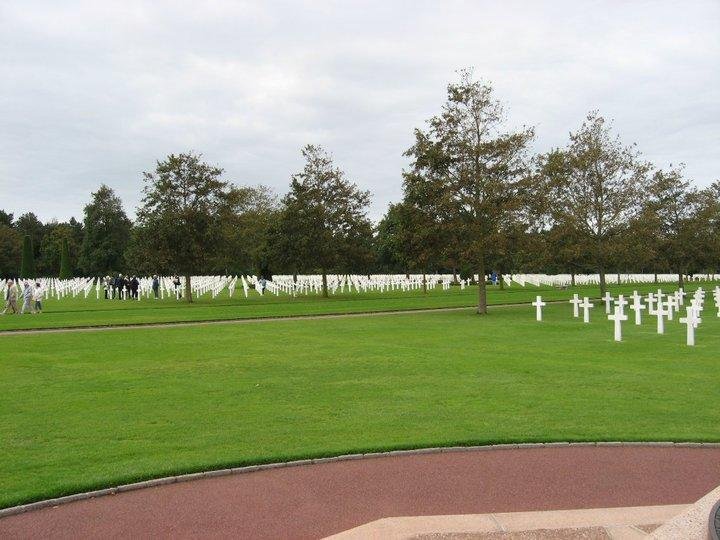 One of many American forces cemetaries in Europe this one happens to be inland from Normandy.