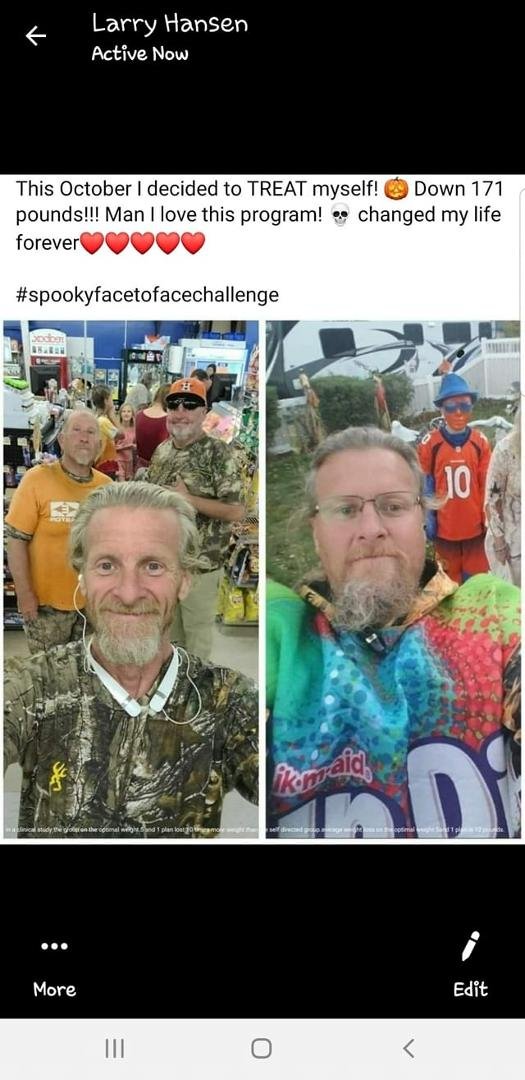 this is my buddy Larry Hansen...check out his transformation. He looks amazing.