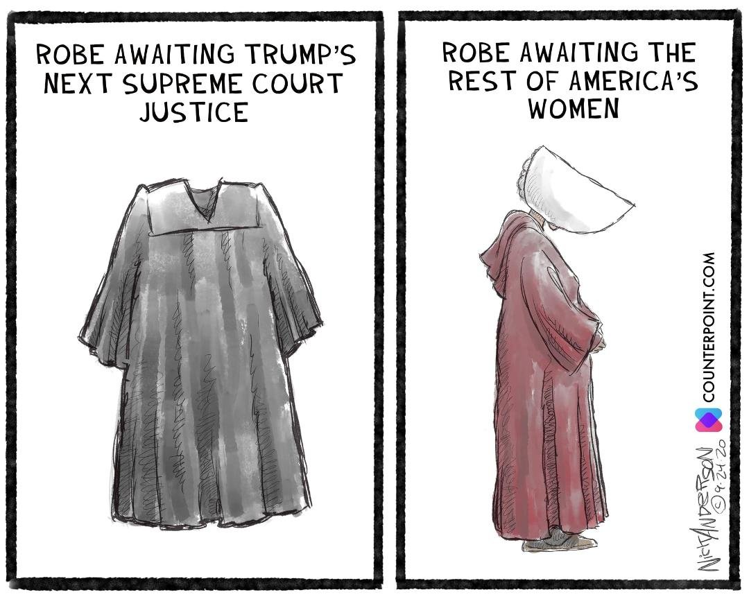 “Never mind, for a moment, that the Republicans stole a Supreme Court pick from President Obama, and now are reversing their own logic to get another one. A lot of Obama voters didn't vote in 2016 because they didn't like H