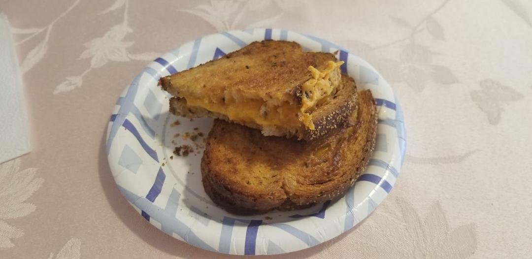 Grilled cheese sandwich made in air fryer.