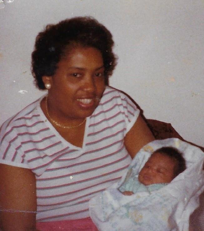 Mother with Antwon Pinkston. Wow, look how young my mother looks.