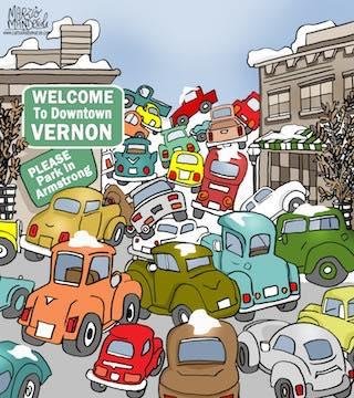 Things are crowded in Vernon these days LOL this was posted on Castanet today.
