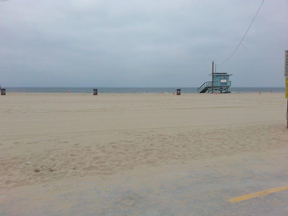 Venice Beach on a overcast Monday morning