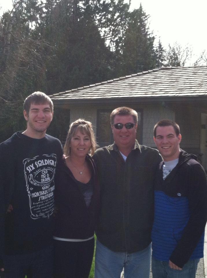 Whole family home for spring break.