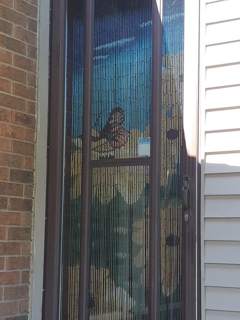 Our vintage bamboo door drape from estate of Bill Weston. Thank you Sandra Kerr
