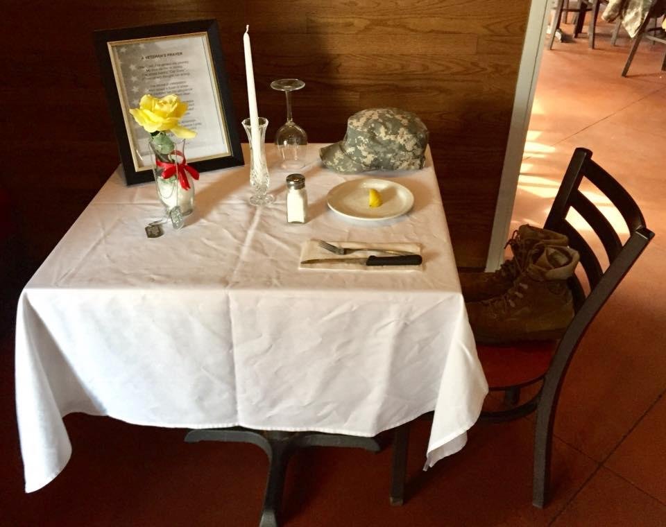 Went to Chili's for a Veterans lunch. There must have been a hundred Vets there. We spent almost two hours just visiting!!!! It was a heart felt day with my brothers and sisters. The special table that they set up for our