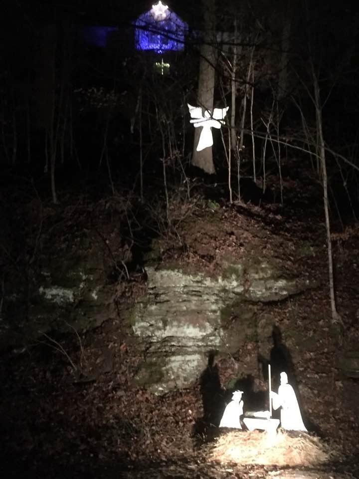 I was able to move the star higher and add the all-important Cross to our manger scene this year. Here are some words from a song that the children's choir sang at our church recently titled "It's About the Cross"---
I