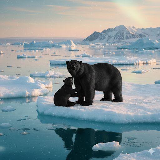Although this is an AI produced image ...i think it's really cool that IF polar bears did not have any fur , this is what they would look like !! 
WHICH IS wildly ironic and just a really cool fun fact!